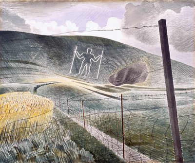 The Long Man of Wilmington, nebo The Wilmington Giant, 1903. od Eric Ravillious