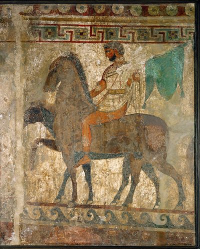 Ein Reiter in einer Prozession von Erich Lessing