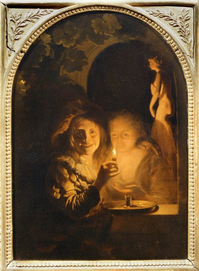 Pár osvětlený svíčkou ... od Erich Lessing