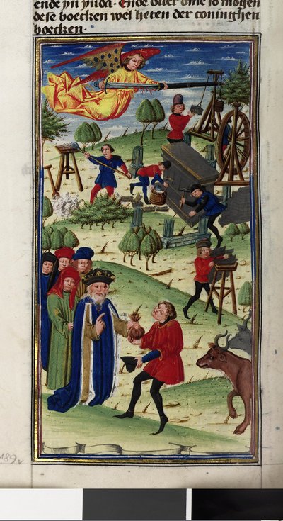 Výňatek: text s miniaturou z druhé knihy královské (miniatura) od Erich Lessing