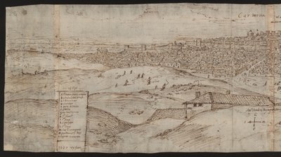 Celá stránka: pohled na město: Carmona, levá polovina od Erich Lessing