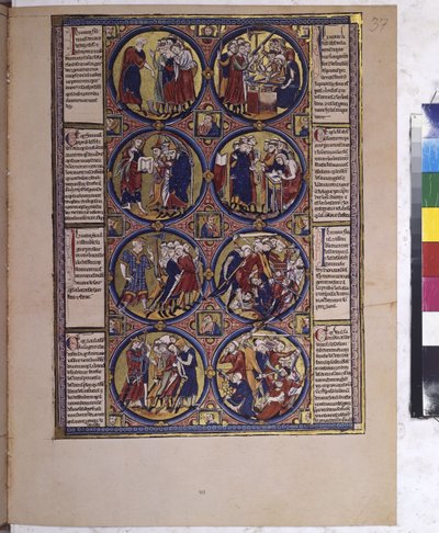 Celostránkový: osm medailonů s miniaturami a doprovodným textem (miniatura) od Erich Lessing