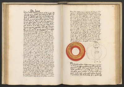 Georg von Peurbach, Theoricae novae planetarum, Lipsko, po roce 1505, asi 1505 (kresba perem a temperou) od Erich Lessing