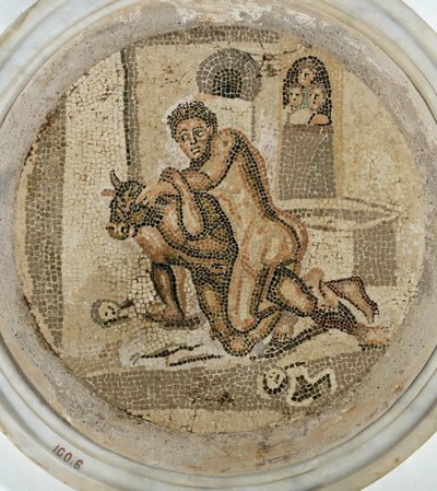 Theseus bojuje s minotaurem, tondo od Erich Lessing