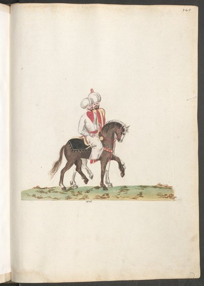 Různí Turci na koních: dva jezdci s turbany od Erich Lessing