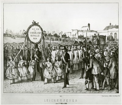 Oběti prvních bitev jsou pohřbeny. Vídeň od Erich Lessing