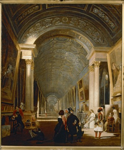 Pohled na Velkou galerii Louvru ... od Erich Lessing