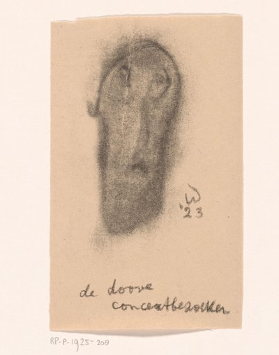 Neslyšící návštěvník koncertu (původní název na objektu) Idealisté II a další poznámky (původní název série) od Erich Wichmann
