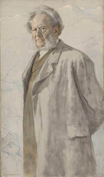 Portrét Henrika Ibsena, 1895 od Erik Theodor Werenskiold