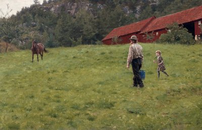 Voda ke koni od Erik Theodor Werenskiold