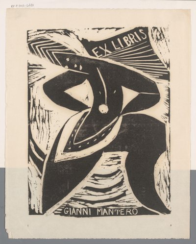 Ex libris van Gianni Mantero od Erna Levy Friedländer