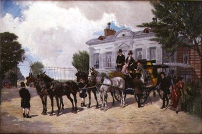The Hackney Carriage (olej na plátně) od Ernest-Alexandre Bodoy