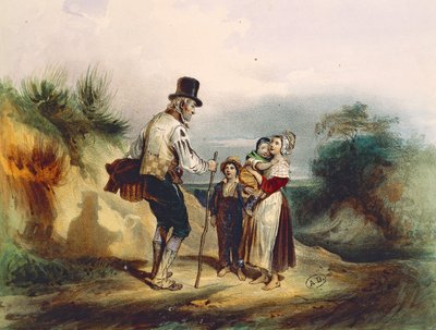 Pikakuvake, kuvitus Ernest Grenierin akvarellista Victor Hugon (1802-1885) Les Miserables -sarjaan od Ernest (after) Grenier