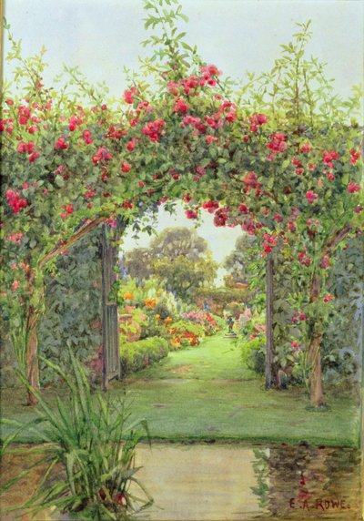 Crimson Rambler, Harleyford Manor, Marlow od Ernest Arthur Rowe