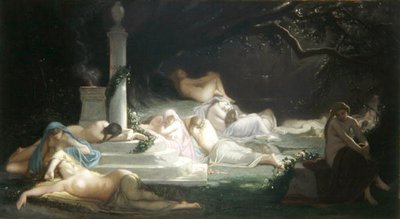 Nymfy u Adonisova hrobu od Ernest Augustin Gendron