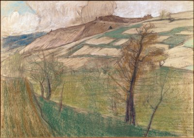 Krajina v okolí Savièse od Ernest Bieler