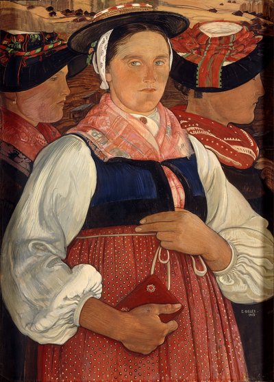 Tři dívky z Valais od Ernest Bieler