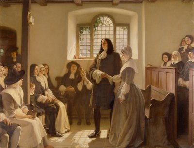 Manželství Williama Penna a Hannah Callowhillové v Domě přátel, The Friary, Bristol od Ernest Board