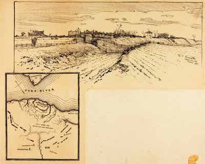 Současný vzhled britského opevnění, Yorktown od Ernest C. Peixotto