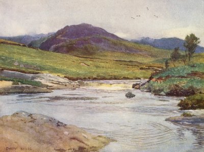 Černá voda Dee nad mostem (barevná litografie) od Ernest Edward Briggs