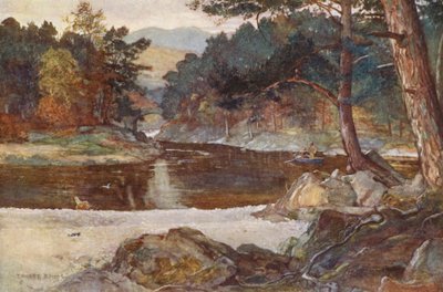 Řeka Tummel u Pitlochry (barevná litografie) od Ernest Edward Briggs