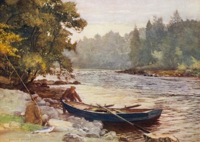 Tay pod Stobhallem (barevná litografie) od Ernest Edward Briggs