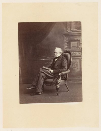 Charles Lyell, kolem roku 1863 (černobílá fotografie) od Ernest Edwards