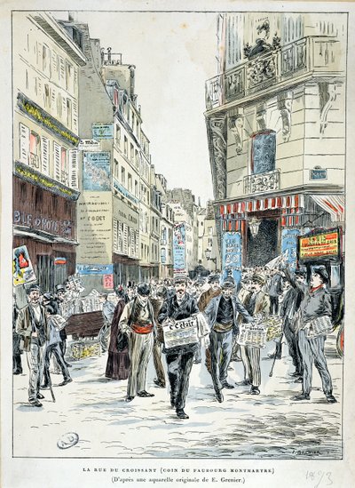 Pohled na Rue de Croissant v 11. pařížském obvodu, 1893 od Ernest Grenier