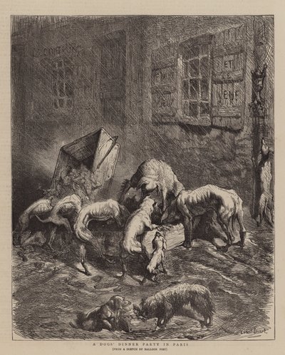 Psí večeře v Paříži od Ernest Henry Griset