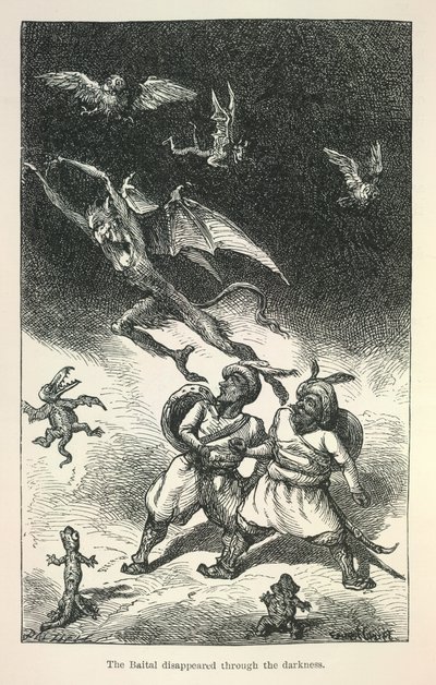 Ilustrace z knihy Vikram a upír od Richarda Francise Burtona od Ernest Henry Griset