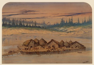 Prehistorická vesnice, 1871 od Ernest Henry Griset