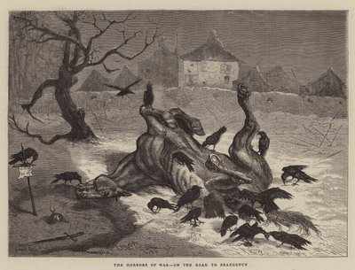 The Horrors of War, on the Road to Beaugency od Ernest Henry Griset