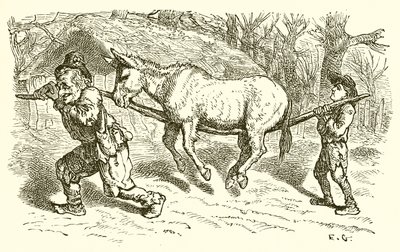 Dědek, jeho syn a osel od Ernest Henry Griset