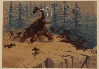 Vlněný mamut, 1871 od Ernest Henry Griset