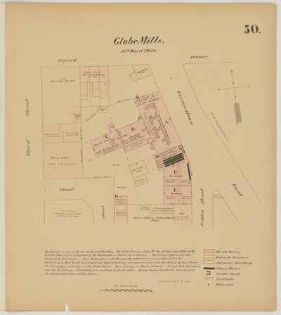 Girard Ave, Germantown Rd, 3rd St and Canal Street, Hexamer General Surveys, 1867 od Ernest Hexamer