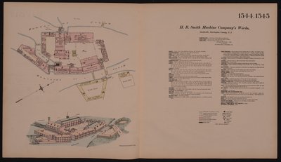 H.B. Smith Machine Companys Works, Smithville, Burlington, New Jersey, Hexamer General Survey, 1881 od Ernest Hexamer