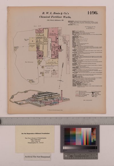 R.W.L. Rasin & Co. Chemical Fertilizer Works, Baltimore, Maryland, Hexamer General Surveys, 1880 od Ernest Hexamer