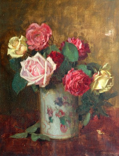 Růže (olej na plátně) od Ernest Higgins Rigg