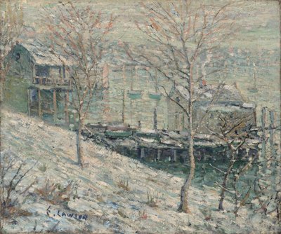 Zimní scéna na řece Harlem, kolem roku 1910 od Ernest Lawson