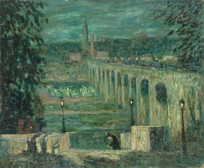 High Bridge at Night, New York City, c. 19101920. od Ernest Lawson