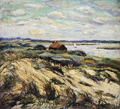 Chatrč v zálivu od Ernest Lawson