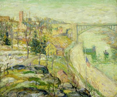 Washingtonův most, New York od Ernest Lawson