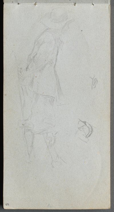 Náčrtník, strana 05: Studie obrázku. od Ernest Meissonier