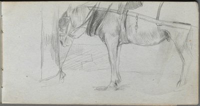 Skicář, strana 06: Studie koně. od Jean Louis Ernest Meissonier