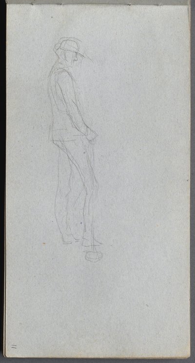 Náčrtník, strana 11: Obrázek v profilu. od Jean Louis Ernest Meissonier