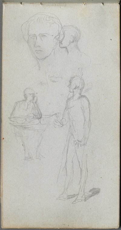 Náčrtník, strana 12: Více obrázků. od Jean Louis Ernest Meissonier