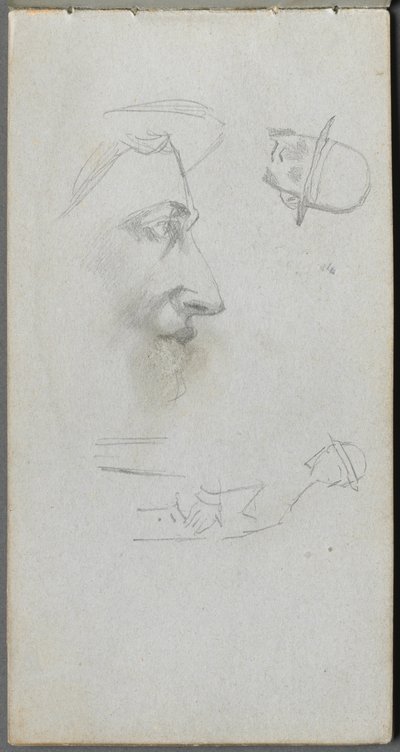 Náčrtník, strana 14: Obrázky. od Jean Louis Ernest Meissonier