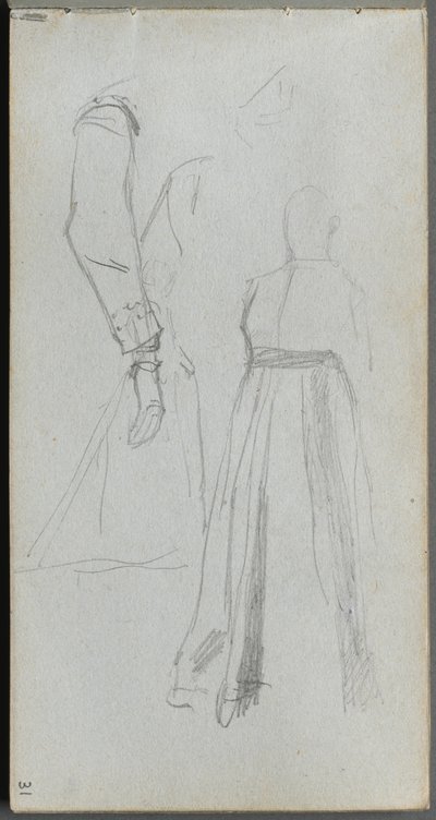 Náčrtník, strana 31: Studie obrázků. od Jean Louis Ernest Meissonier