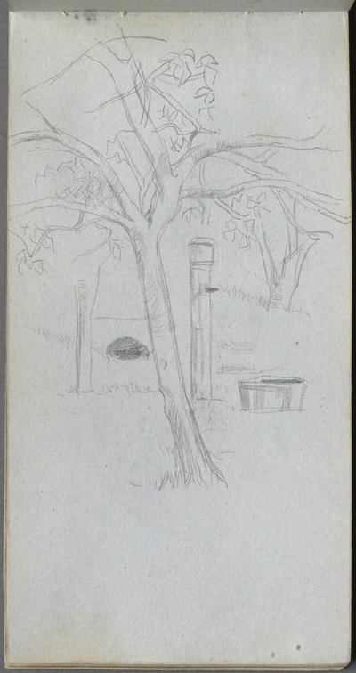 Náčrtník, strana 36: Stromová studie. od Jean Louis Ernest Meissonier