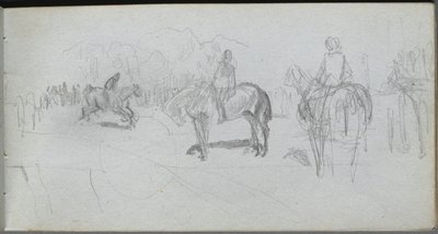 Náčrtník, strana 52: Studie obrázku od Ernest Meissonier